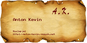 Anton Kevin névjegykártya